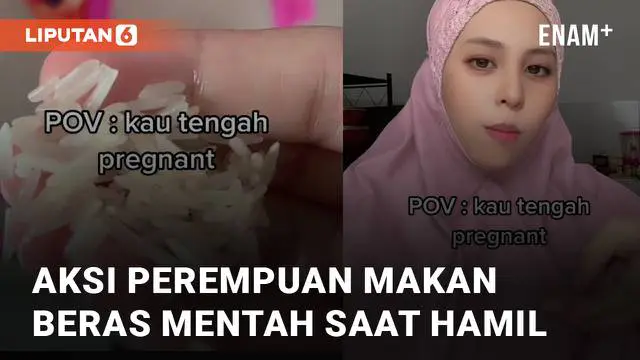 Seorang perempuan dari Malaysia lakukan aksi makan beras mentah saat hamil mengundang perhatian