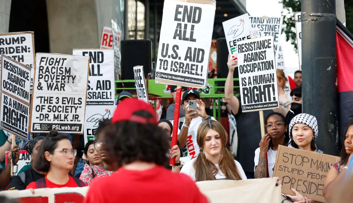 Lebih dari 37.000 warga Palestina di Jalur Gaza menjadi korban pada perang yang terjadi sejak 7 Oktober 2023. (Octavio Jones/Getty Images North America/Getty Images via AFP)