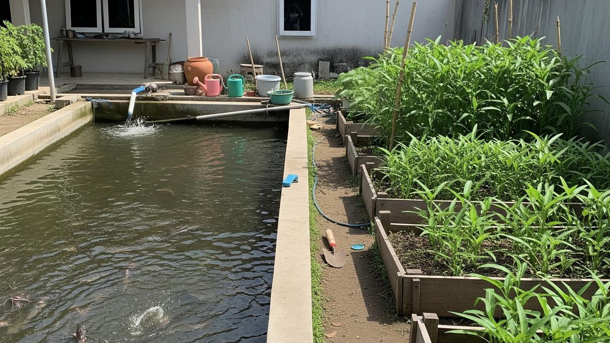 7 Cara Menggabungkan Kolam Lele dan Kebun Kangkung di Halaman Rumah agar Lebih Produktif