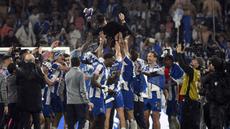 FC Porto resmi mengunci gelar juara Liga Portugal musim 2025/2026 pada Sabtu (02/05/2026) waktu setempat. (AFP/Miguel Riopa)