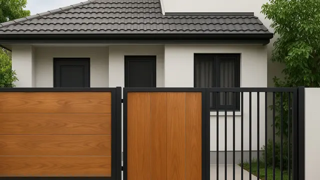 7 Model Pagar Rumah Minimalis Modern Perpaduan Kayu dan Besi, Bikin Fasad Rumah Makin Berkelas