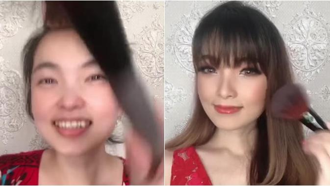 Eks Personel Cherrybelle lakukan #PassTheBrushChallenge. (Sumber: Instagram/@margareth_angelina)