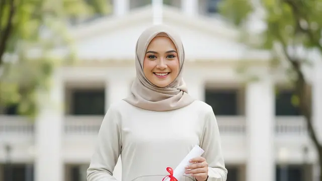 Model Gamis Wisuda Anti Gatal dan Gerah