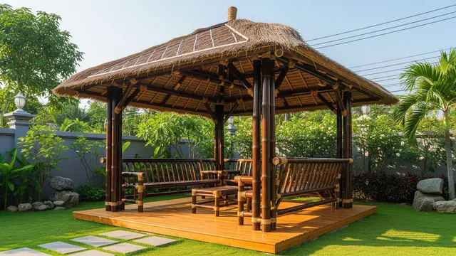 Model Gazebo Sederhana di Halaman Rumah/Gemini AI