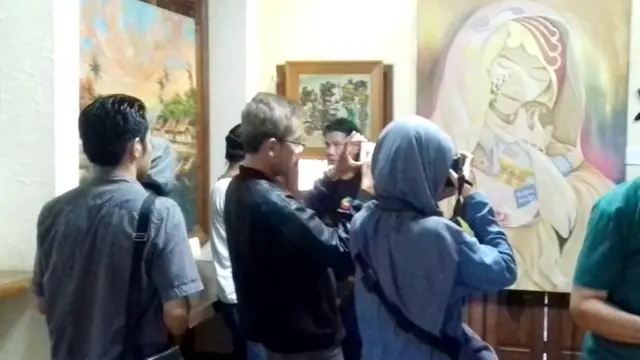 Lukisan Masa Depanku dalam Pameran bertajuk Banyumas Tiga Zaman, di Purwokerto, 31 Maret-30 April 2019 (Foto: Liputan6.com/Nugroho P untuk Muhamad Ridlo)