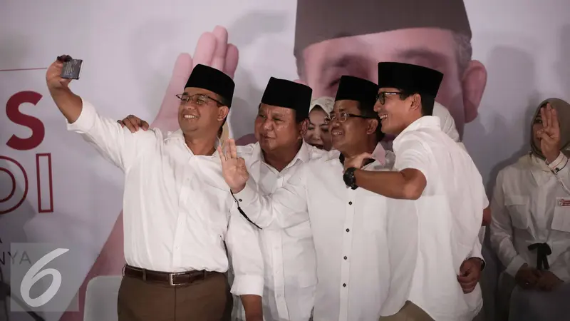 Anies - Sandi Unggul Sementara, Prabowo Sampaikan Terima Kasih ke Rakyat Jakarta