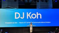 President of Samsung Electronics DJ Koh berkunjung ke Kuala Lumpur, Malaysia. Liputan6.com/ Jeko Iqbal Reza