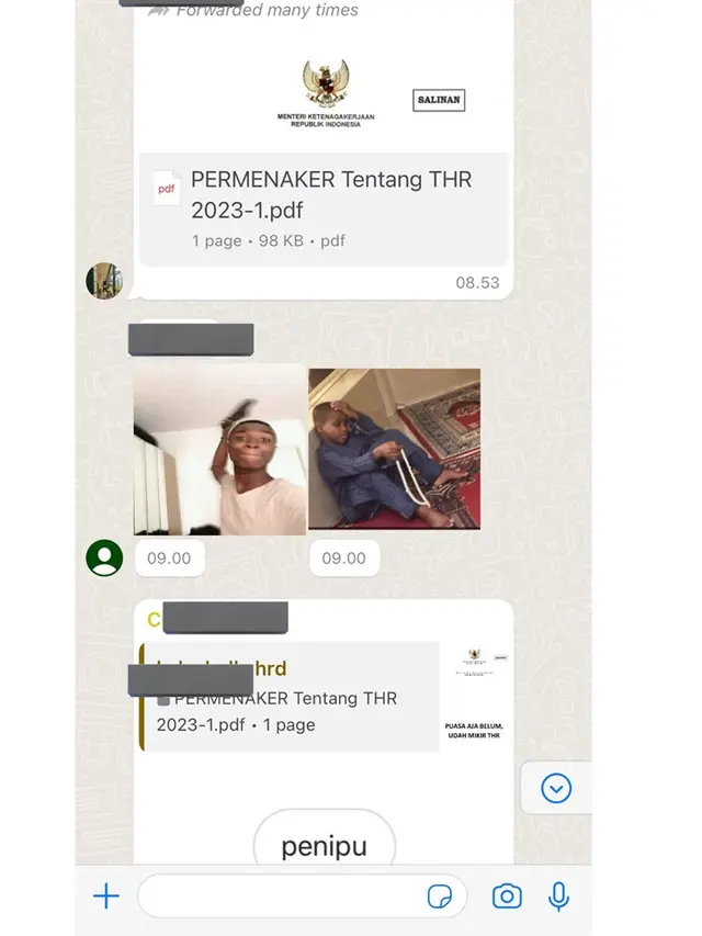 7 Chat Grup WhatsApp Usai di-Prank soal THR Ini Responnya Bikin Tepuk Jidat