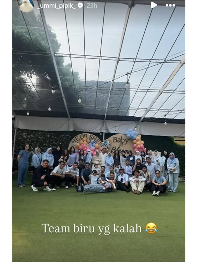 7 Potret Meriah Gender Reveal Adiba Khanza di Taman, Sambut Jenis Kelamin Anak