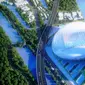 Pembangunan stadion sepakbola berstandar internasional di eks Taman BMW, Tanjung Priok, Jakarta Utara, dimulai Oktober 2018. (Liputan6.com/Delvira Chaerani Hutabarat)