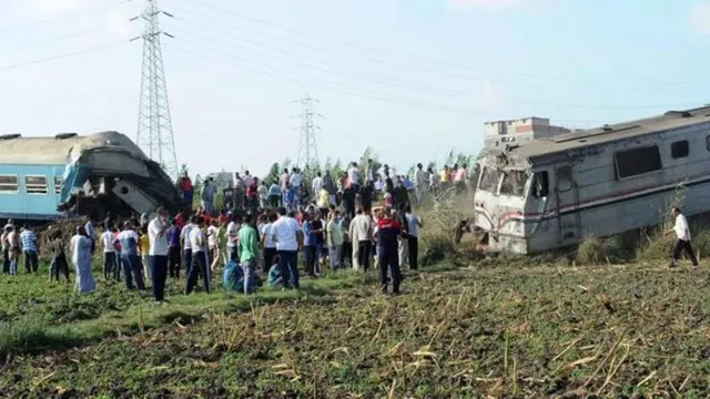 Kecelakaan kereta di Mesir. (AFP)