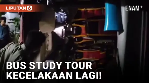 VIDEO: Bus Study Tour SD Kecelakaan di Jalan Lintas Sumatera