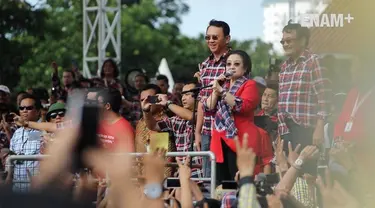 Megawati menyampaikan pidato di depan ribuan pendukung Ahok-Djarot saat Konser Gue 2 di Senayan, Jakarta. Mega menyampaikan rasa optimisnya bakal menang di Pilkada DKI Jakarta