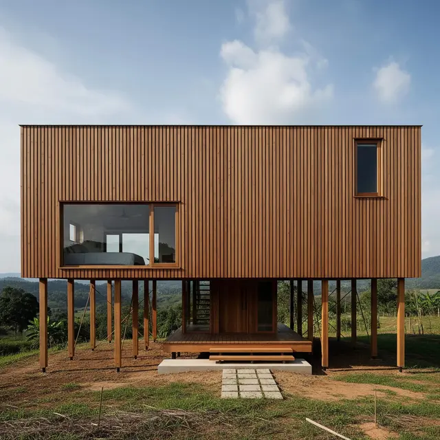 Desain Rumah Panggung Minimalis untuk Cegah Ular Masuk dari Bawah