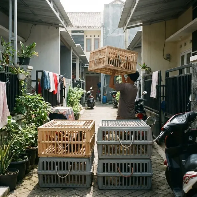 Model Kandang Ayam di Gang Sempit