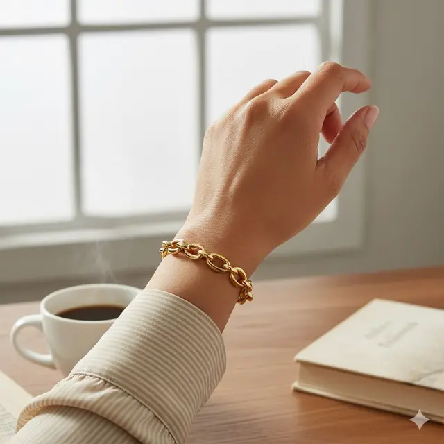 Gelang Link Chain Emas: Mata Rantai yang Menawan