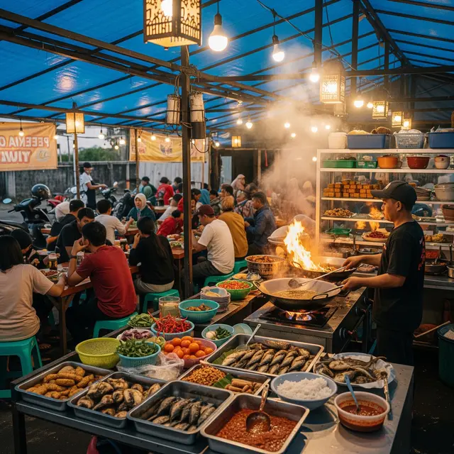 Model Warung Pecel Lele Terpal Sederhana (Gemini AI)