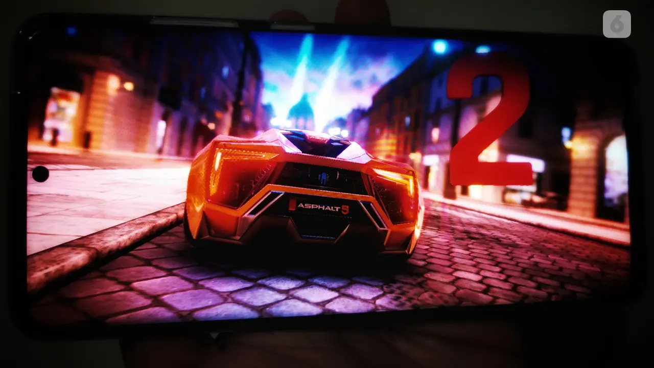 Asphalt 9 dengan setelan grafis maksimal di Samsung Galaxy S20 Ultra