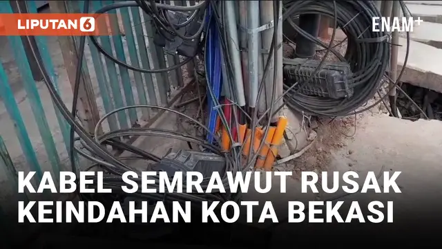 VIDEO: Rusak Keindahan Kota Bekasi, Instalasi Kabel Dikeluhkan Warga