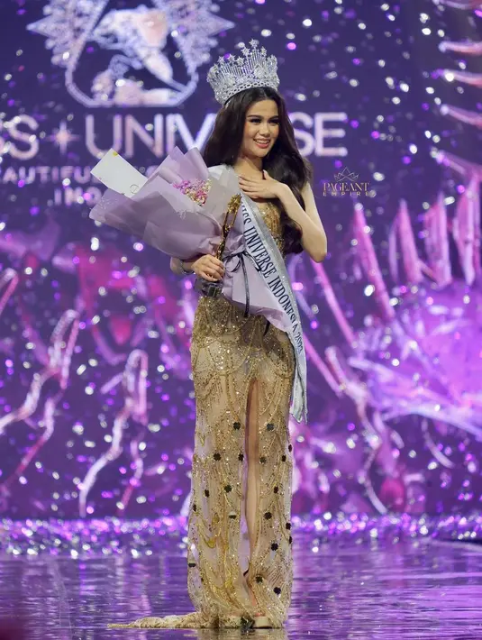 Sosok Fabienne Nicole jadi perbincangan usai menjadi juara Miss Universe Indonesia 2023. [Instagram/pageantempire]