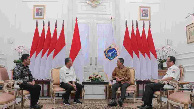 Pj Gubernur DKI Jakarta Heru Budi Hartono menerima audiensi Kakanwil BPN DKI Jakarta Wartomo