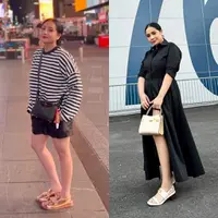 Nagita Slavina tengah berada di Amerika Serikat. Selain menghadiri gelaran New York Fashion Week, mereka juga sekalian berlibur. Selama di New York, ibu 2 anak itu kerap tampil santai namun tetap stylish. (Instagram/raffinagita1717).