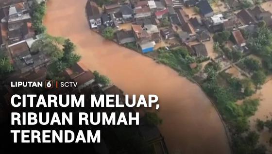 Banjir Luapan Sungai Citarum di Kabupaten Bandung, Jawa Barat Kian Meluas