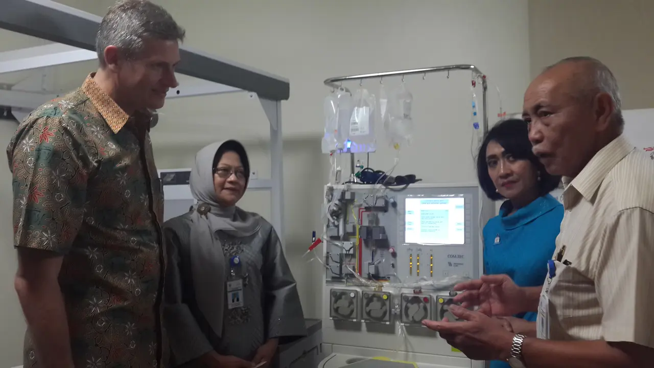 acara serah terima mesin apheresis yang didonasikan oleh Prudential Indonesia dan Yayasan Onkologi Anak Indonesia (YOAI) di RSCM. Foto: Tassa/Liputan6.com
