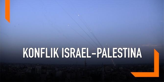 VIDEO: Mencekam, Serangan Roket Berbalas Bom di Gaza