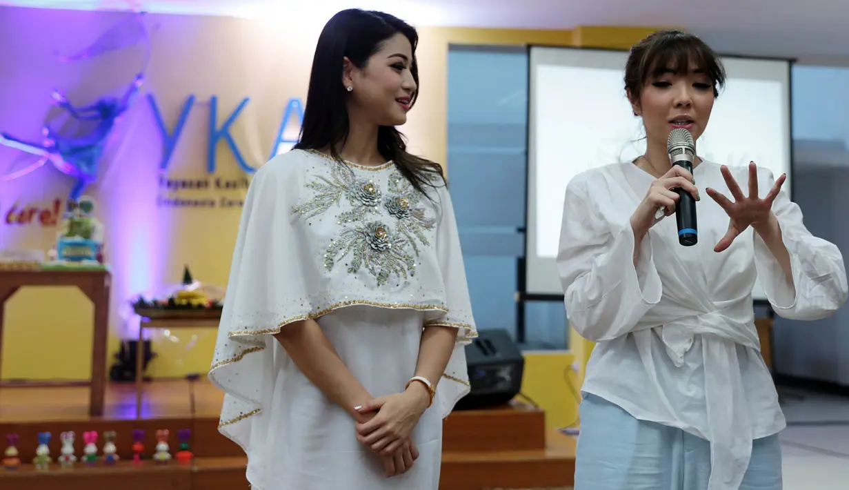 "Aku acara kayak gini pasti ada bagian untuk berbagi, kalau aku berbagi biar aku saja," paparnya. (Deki Prayoga/Bintang.com)