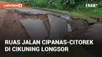 Ruas jalan Cipanas-Citorek di Kampung Cikuning longsor. Peristiwa ini terjadi pada Kamis (5/12/2024) pagi