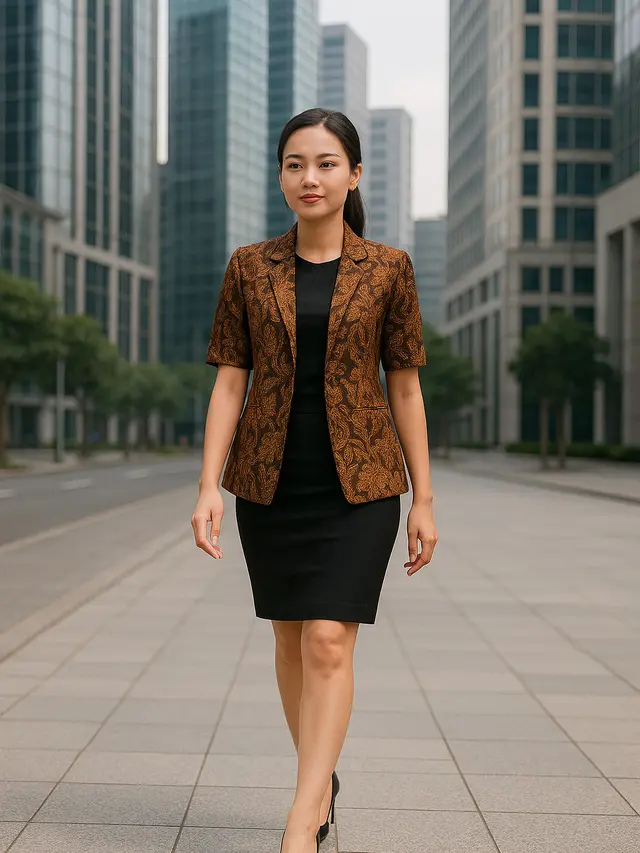 Cardigan Rompi Batik untuk ke Kantor