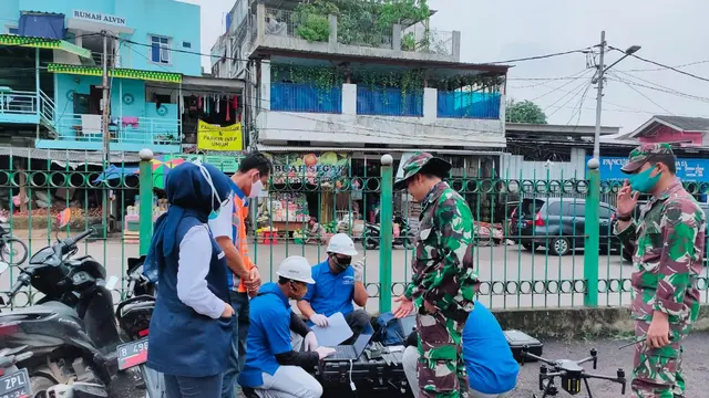 Tim Gugus Tugas Percepatan Penanganan Covid-19 memantau OTG di Jakarta menggunakan drone