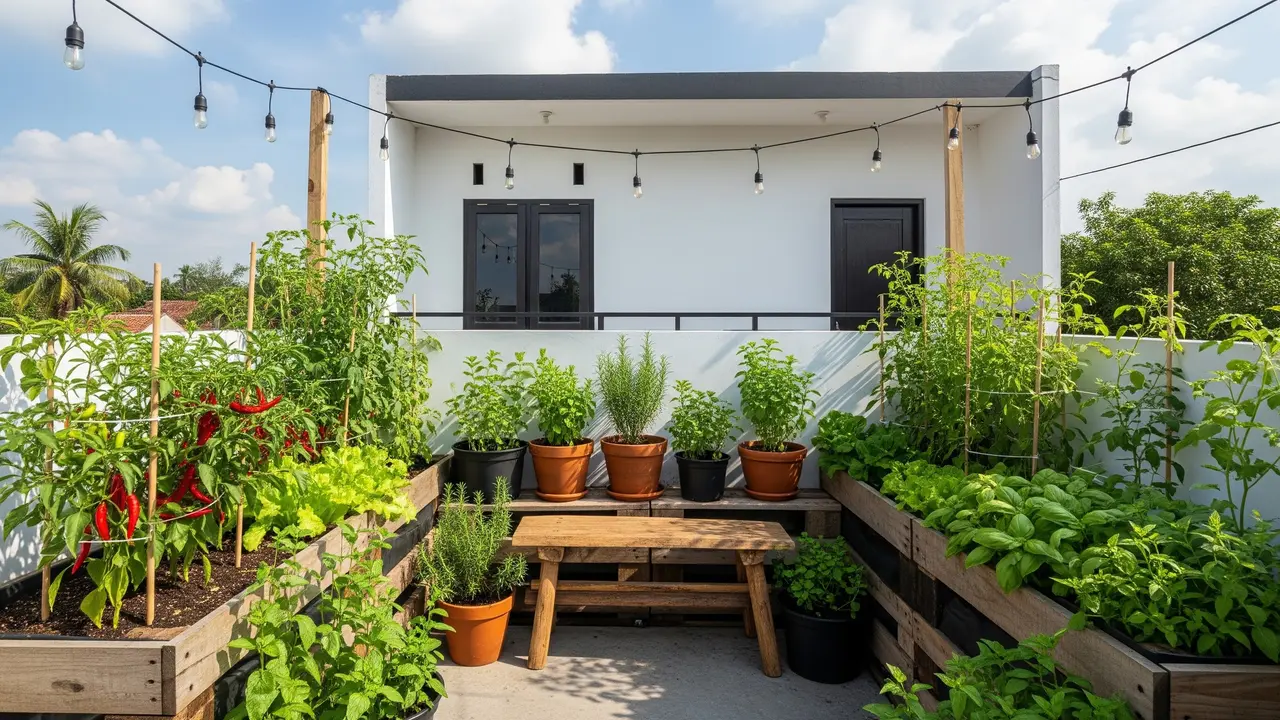 Inspirasi Kebun di Rooftop 3x3 Meteribr