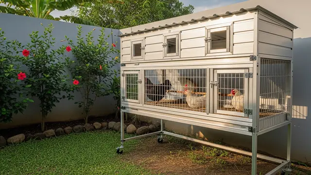 9 Ide Kandang Ayam Portable Roda Dorong Anti Becek, Solusi Peternak Modern
