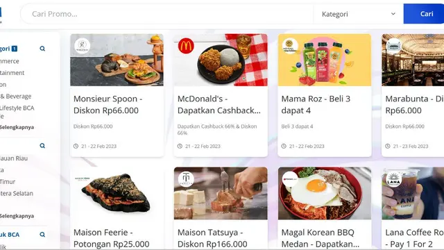 Promo PT Bank Central Asia Tbk atau Bank BCA yang merayakan HUT BCA yang ke-66.