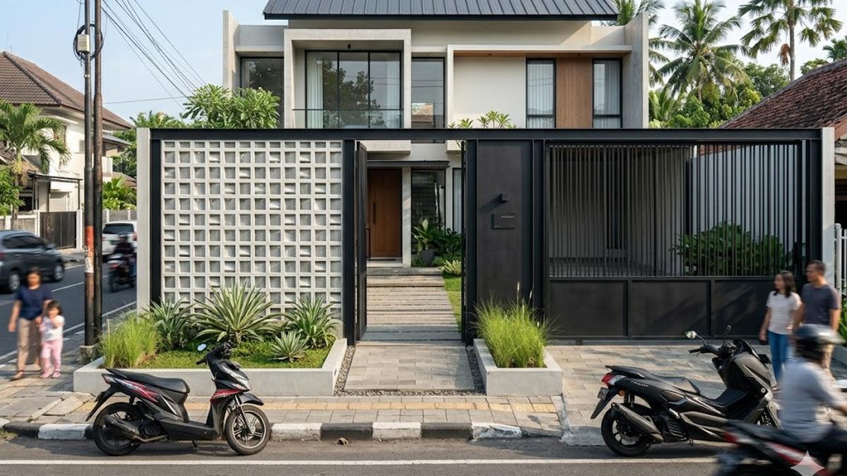 6 Model Pagar Roster dan Besi yang Menjaga Privasi Rumah Pinggir Jalan, Tetap Cantik dan Modern