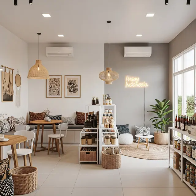 Model Warung Semi Kafe Minimalis