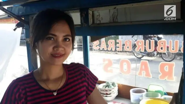 Video rekaman penjual bubur cantik di Majalaya Bandung viral di sosial media.