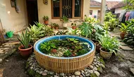 7 Inspirasi Kolam Mini dari Baskom Bekas di Belakang Rumah, Praktis untuk Pemula