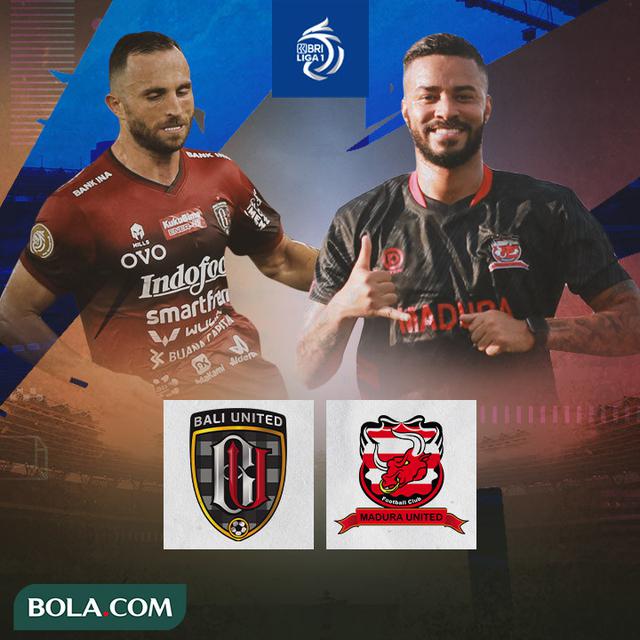 BRI Liga 1 - Bali United Vs Madura United - Ilija Spasojevic Vs Rafael Silva