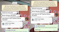 6 Potret Modus Penipuan Terbaru Menyamar Jadi Kurir, Jangan Klik Link Resi (Twitter/ezash)