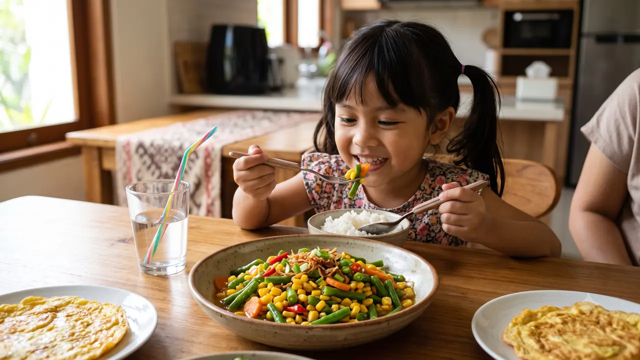 Resep Tumis Buncis Jagung Manis yang Disukai Anak-anak/AI Generated