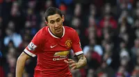 4. Angel di Maria (75 juta euro) - Angel di Maria memang tidak bertahan lama berseragam Manchester United. Saat itu, Manchester United mengeluarkan dana mencapai 75 juta euro untuk mendatangkan pemain asal Argentina ini. (AFP/Paul Ellis)