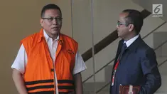 Mantan Kapusdatin Setjen Kemendagri, Dudy Jocom seusai menjalani pemeriksaan di Gedung KPK, Jakarta, Kamis (21/6). Dudy Jocom merupakan tersangka kasus korupsi pembangunan gedung IPDN TA 2011 di Kabupaten Agam, Sumatera Barat (Merdeka.com/Dwi Narwoko)