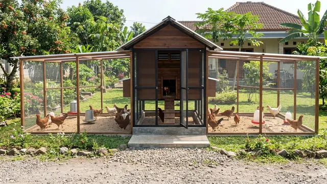 Desain Kandang Ayam Sistem Ventilasi Silang Biar Tidak Pengap dan Bau/Gemini