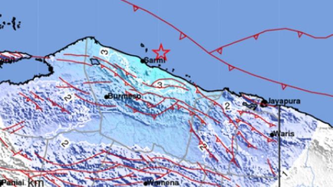 Sarmi Dikepung 120 Gempa Susulan Pasca Guncangan M6,6