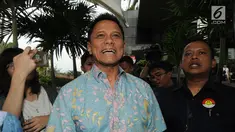 Presiden Komisaris PT Mugi Rekso Abadi (MRA) Soetikno Soedarjo usai menjalani pemeriksaan di Gedung KPK, Jakarta, Kamis (12/4). Soetikno diperiksa sebagai saksi untuk tersangka mantan Dirut PT Garuda Indonesia, Emirsyah Satar. (Merdeka.com/Dwi Narwoko)