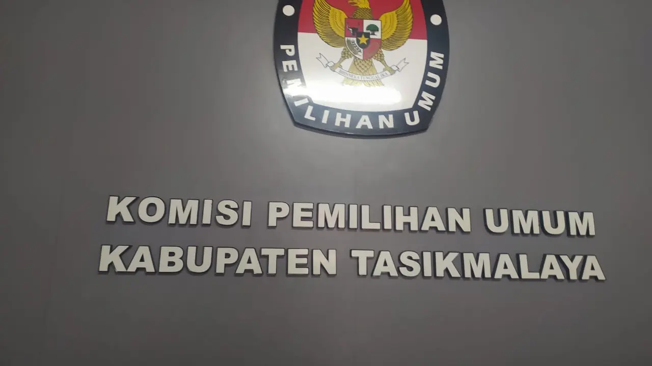 Kantor Komisi Pemilihan Umum Daerah (KPUD) Kabupaten Tasikmalaya, Jawa Barat.