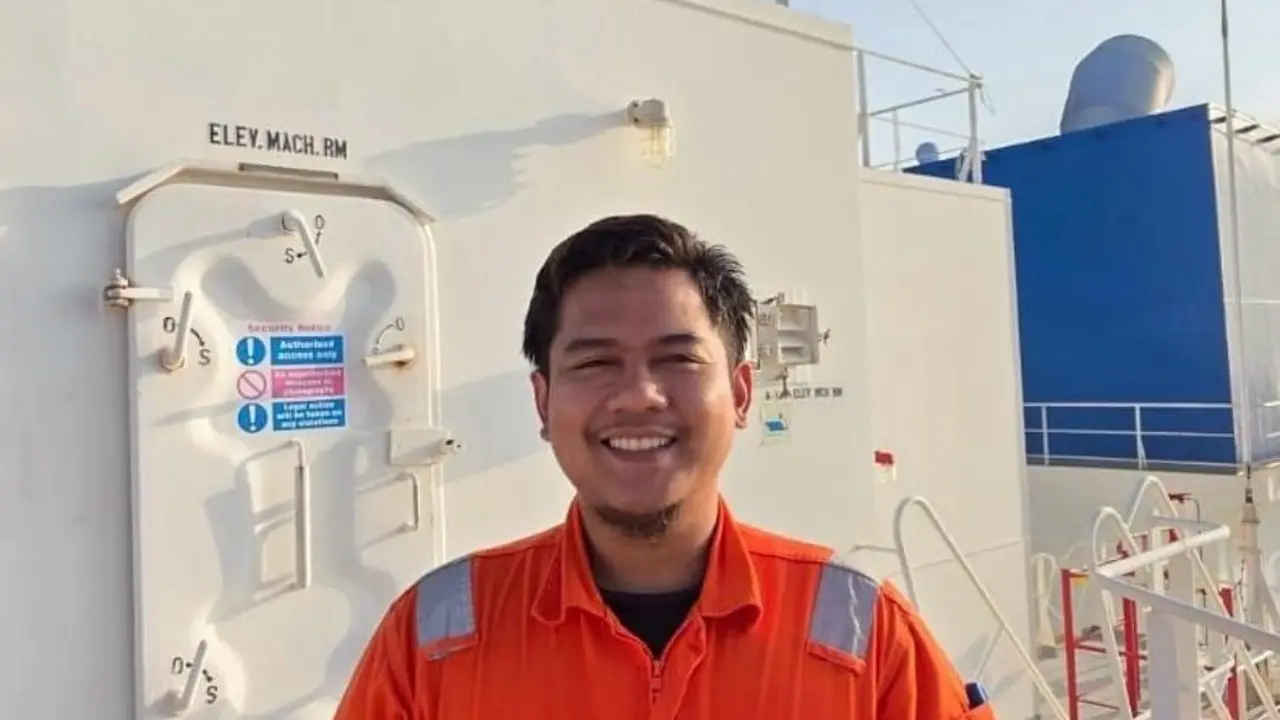 Rizqi Rafif, salah satu kru kapal VLCC Pertamina Pride. Dok Pertamina